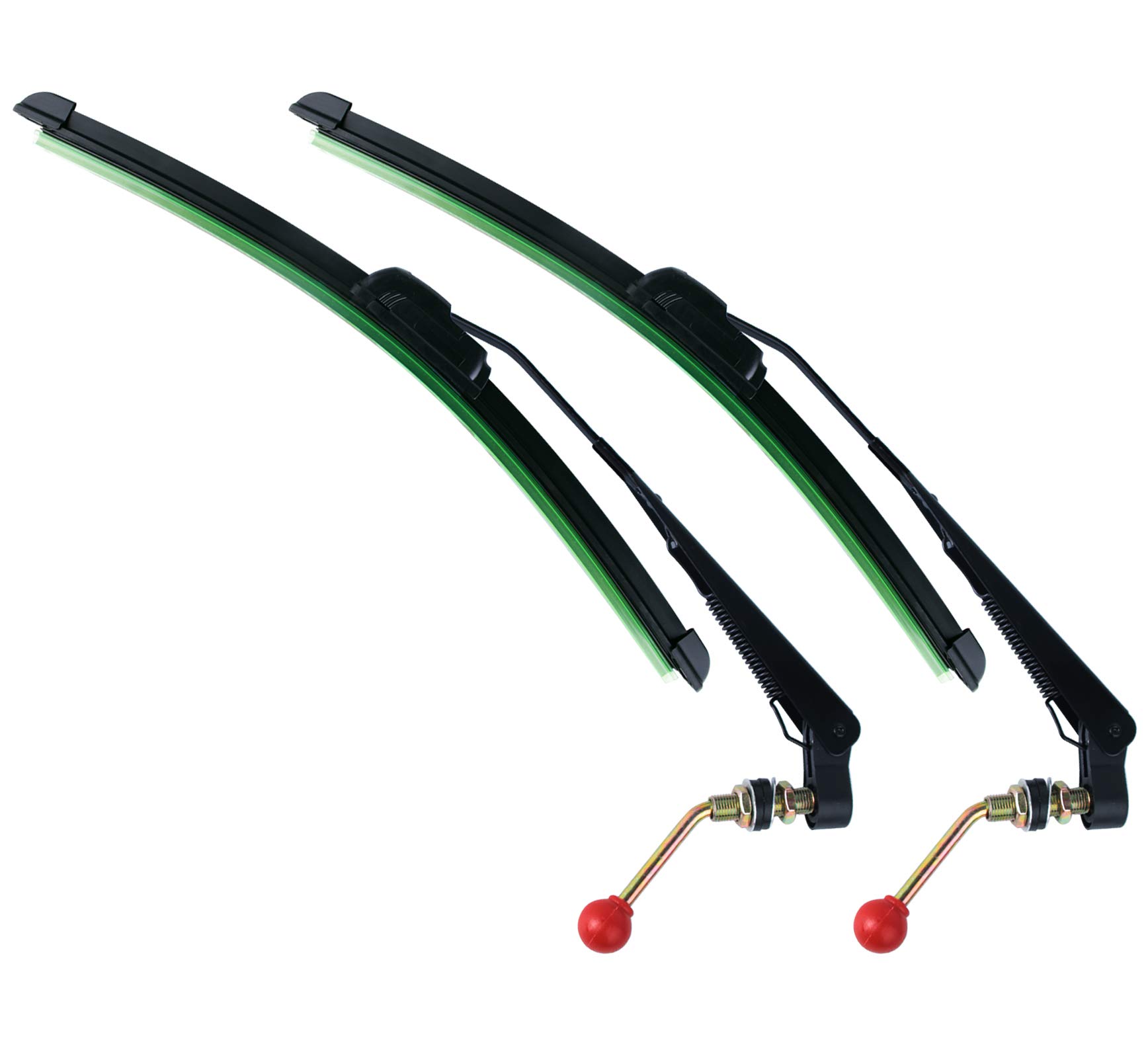 2 Set UTV Windshield Wiper Kit Hand Operated Manual Windshield Wiper Compatible
