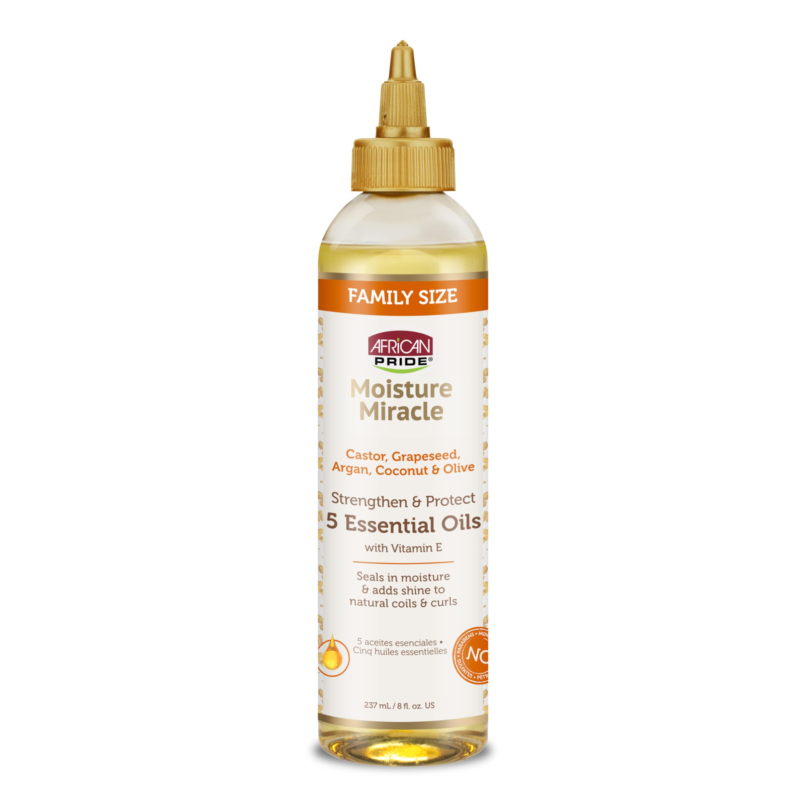African Pride Moisture Miracle 5 Essential Hair Oils with Vitamin E