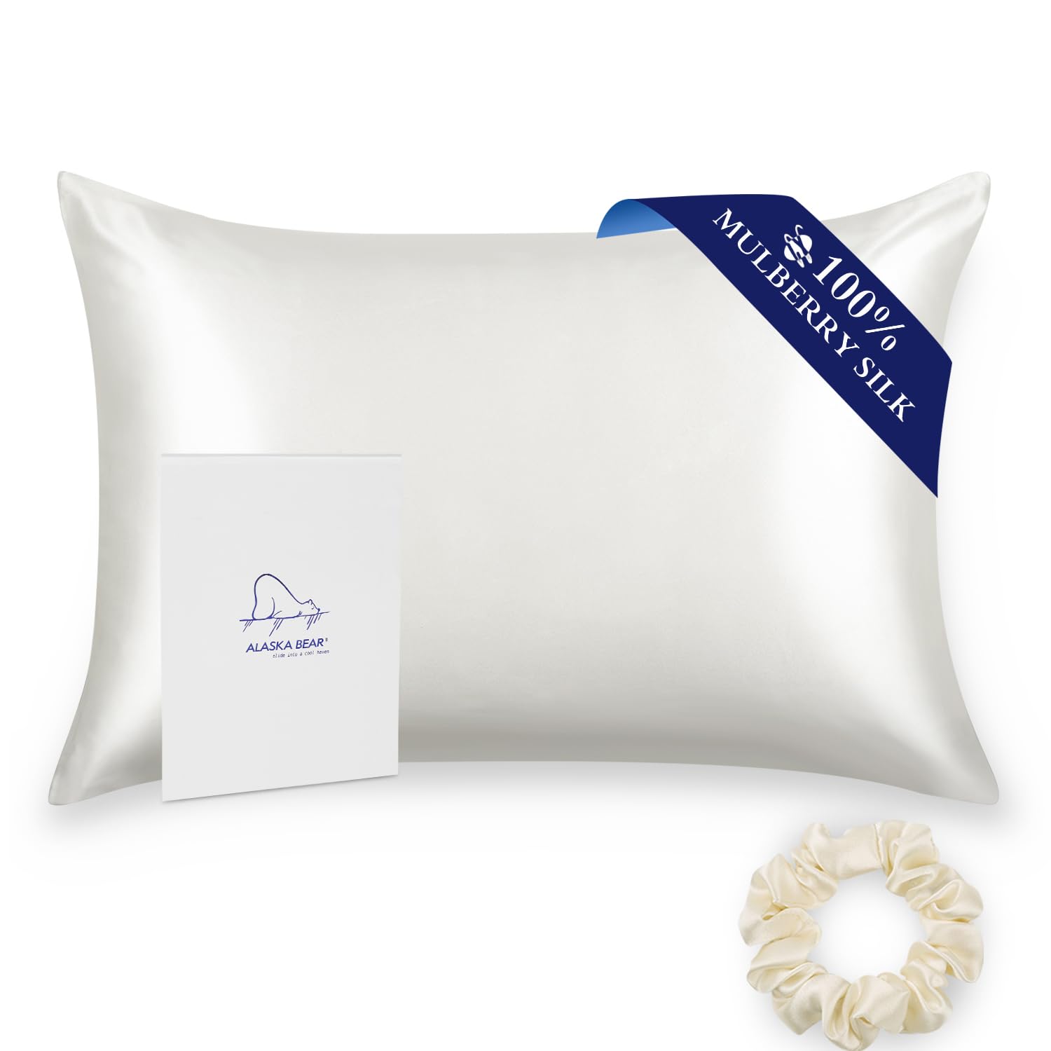 ALASKA BEAR Silk Pillowcase for Hair and Skin