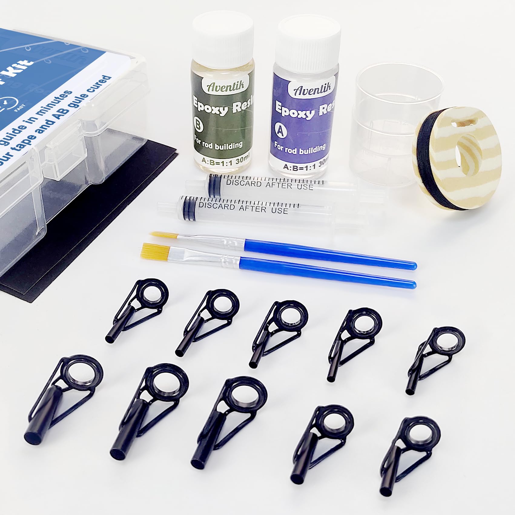Aventik Fishing Rod Tip Repair Kit Complete with Rod Building Supplies