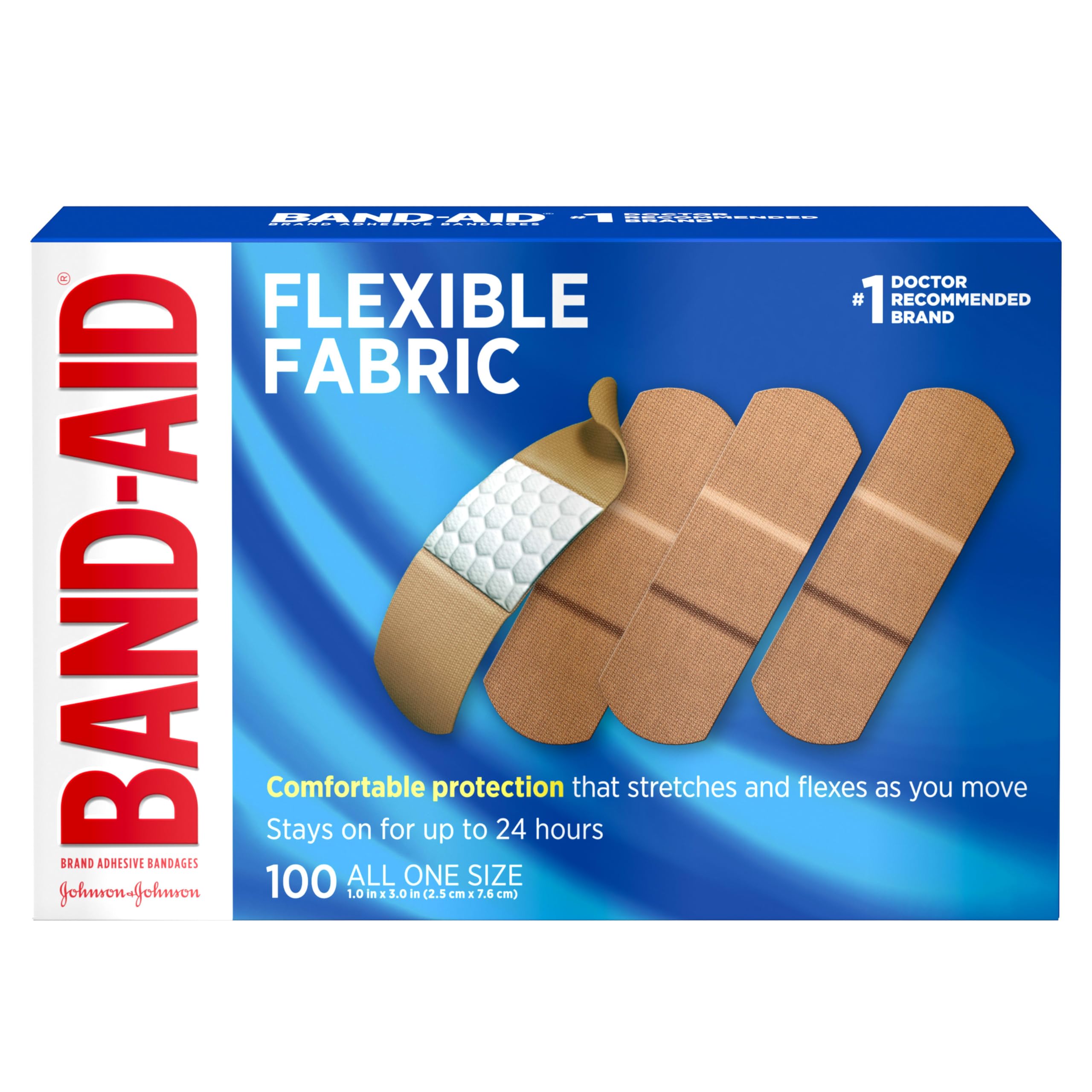 Band-Aid Brand Flexible Fabric Sterile Adhesive Bandages
