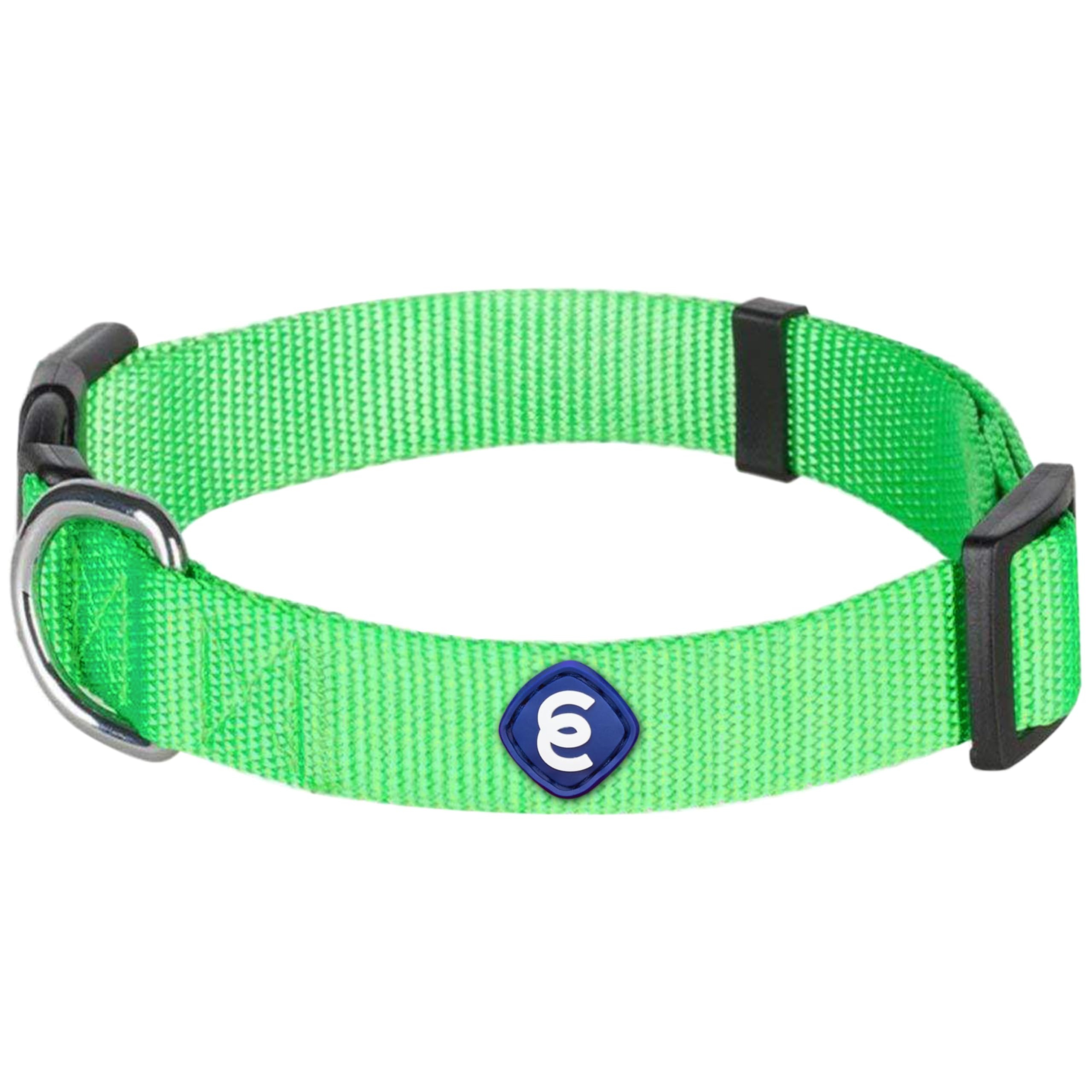 Blueberry Pet Essentials Neon Green Adjustable & Durable Large Dog Collar for Boys
