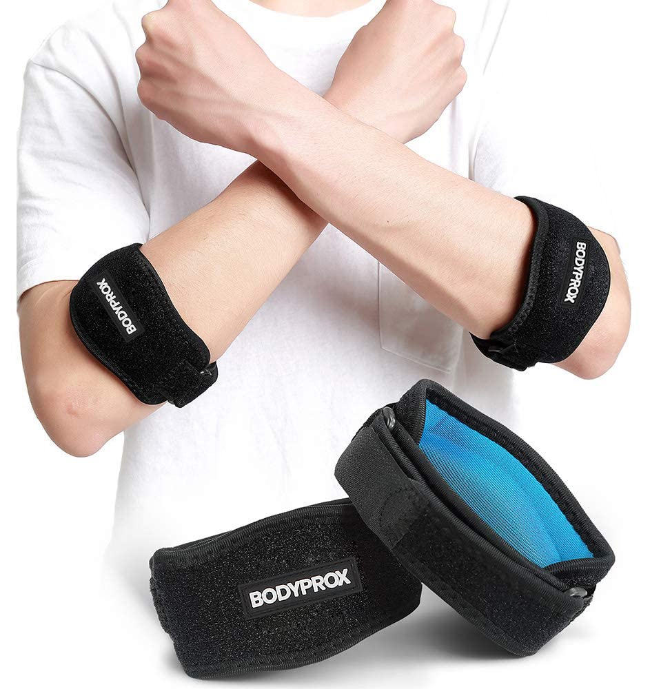 Bodyprox Elbow Brace 2 Pack for Tennis & Golfer's Elbow Pain Relief OEKO-TEX