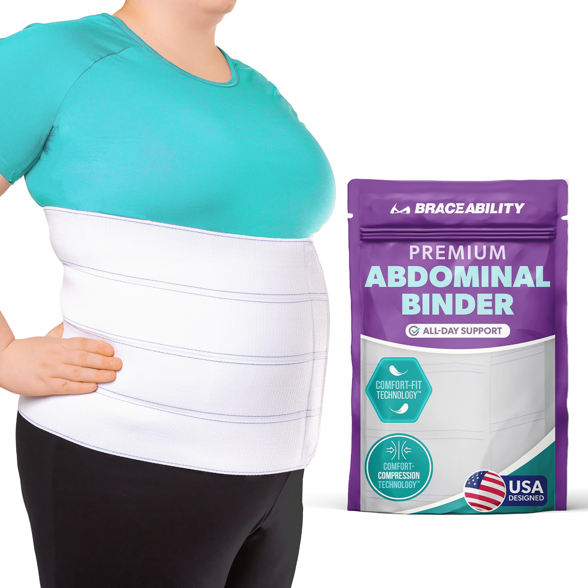 BraceAbility Medical Abdominal Stomach Binder