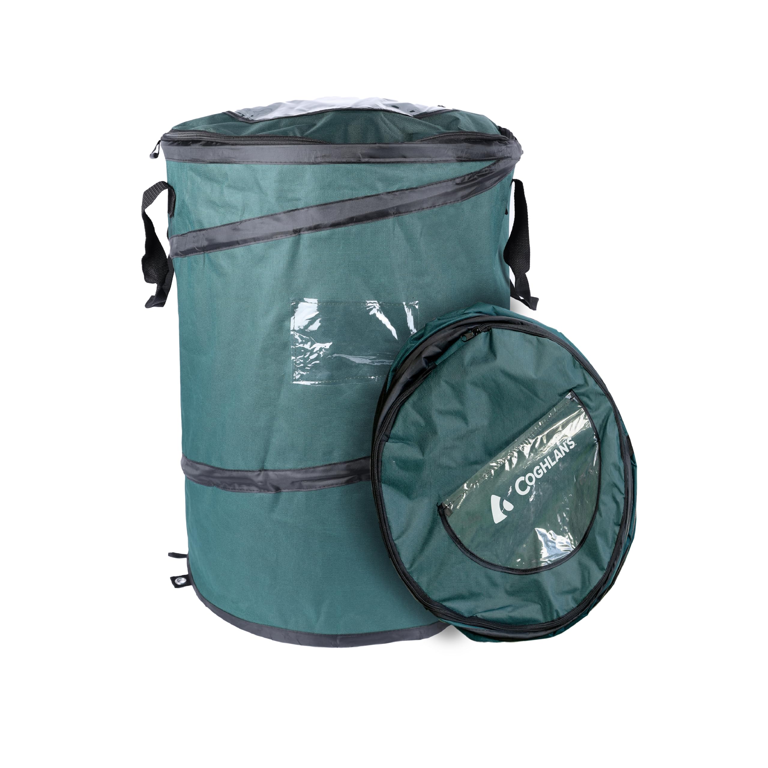 Coghlan's Deluxe Durable Pop-Up Trash Can – Collapsible Garbage Bin with Zippered Lid