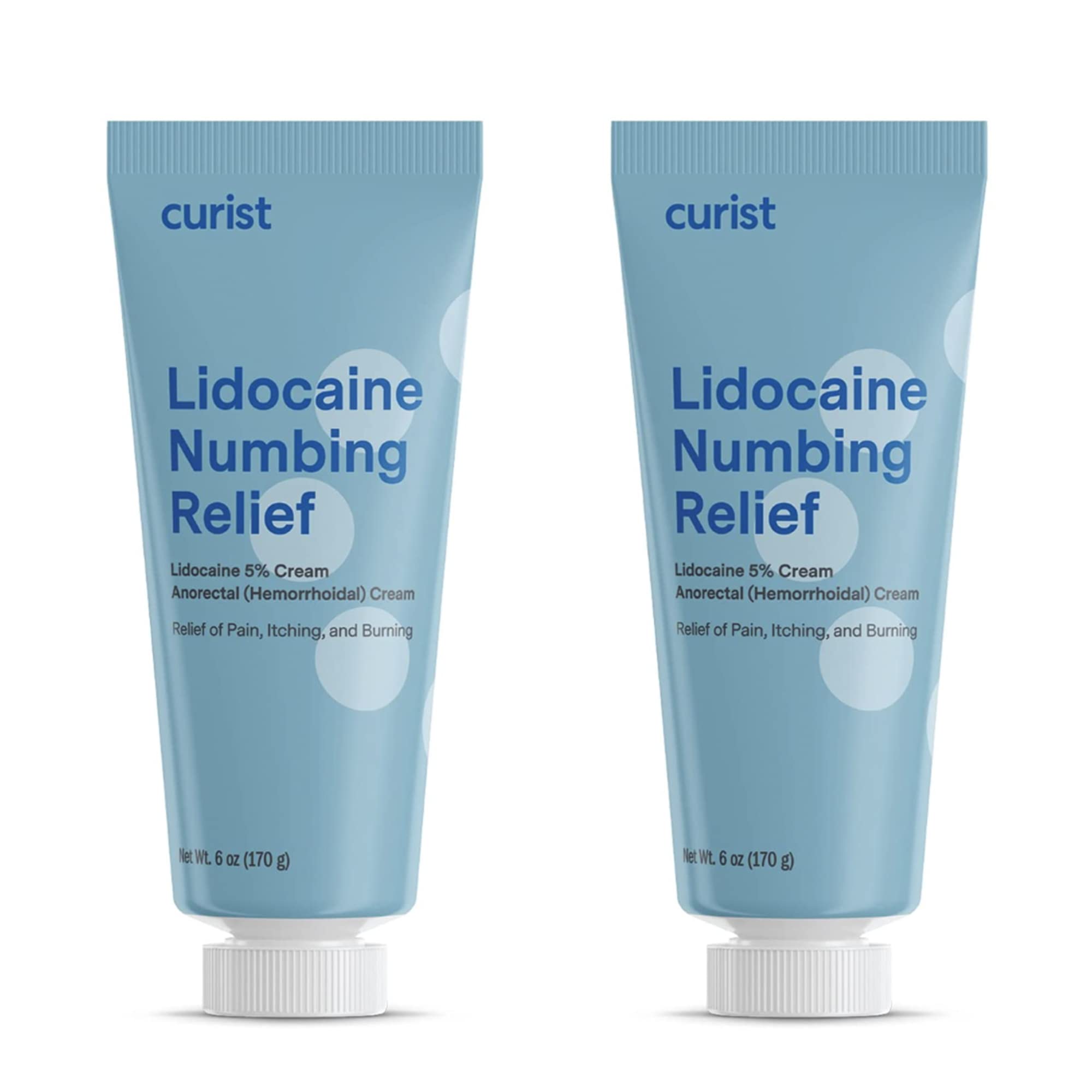 Curist 5% Lidocaine Cream Maximum OTC Strength Topical Pain Relief OTC