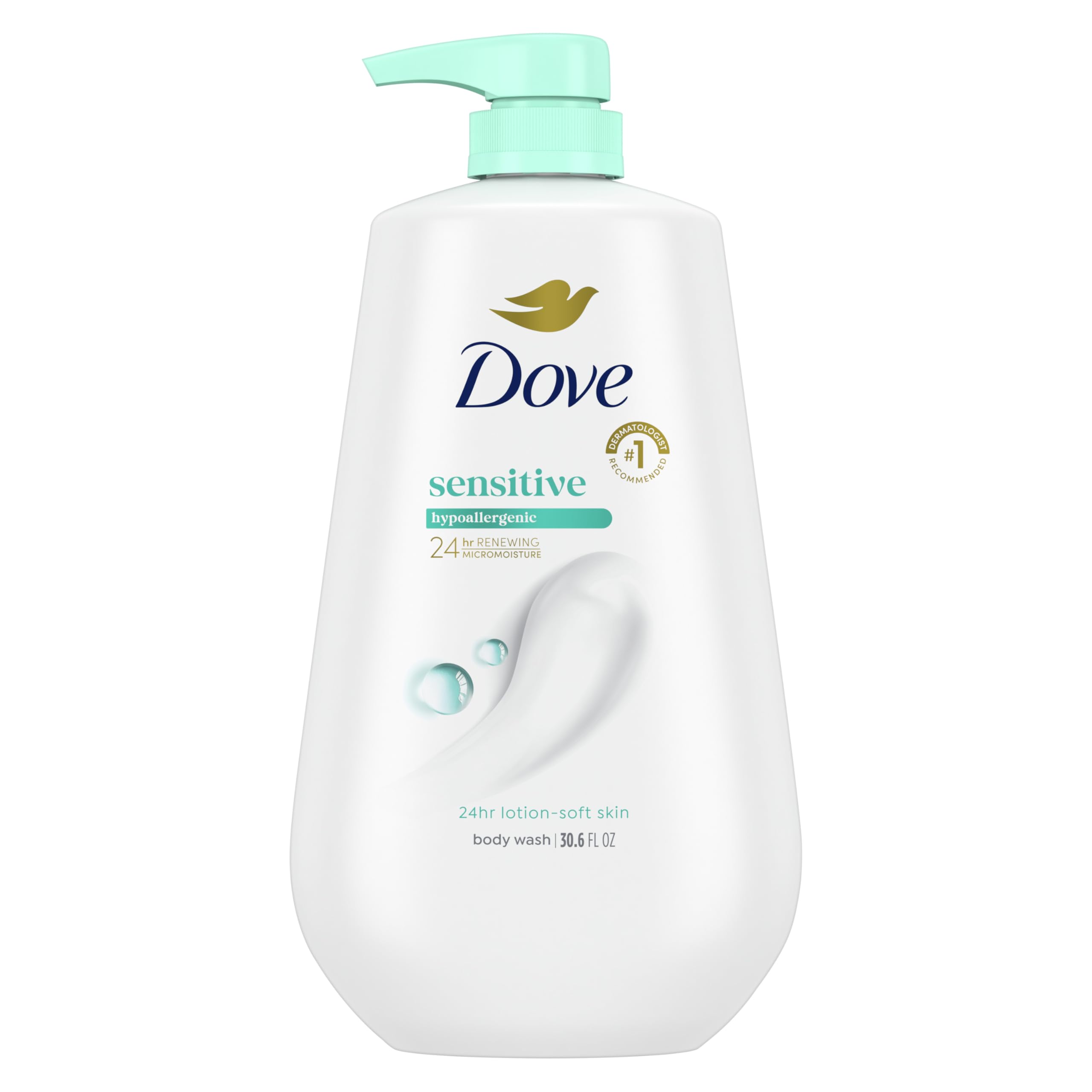 Dove Body Wash with Pump Sensitive Skin For 24hr Lotion-Soft Skin Moisturizing
