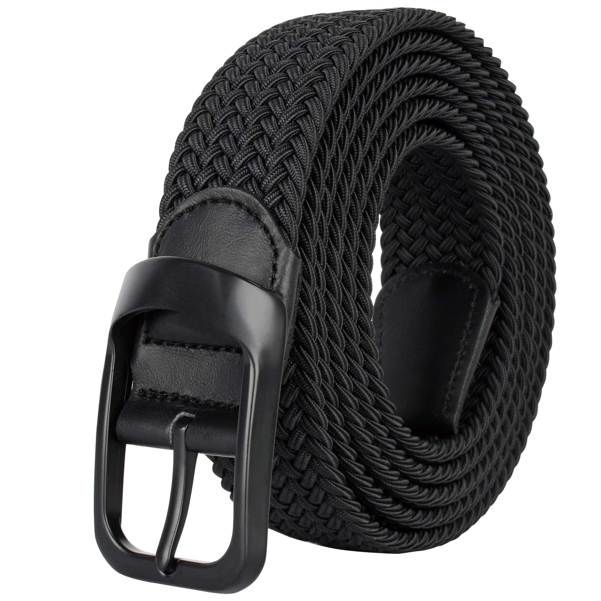 Drizzte Plus Size 43'' to 75'' Mens Elastic Stretch Belts Big and Tall Belt
