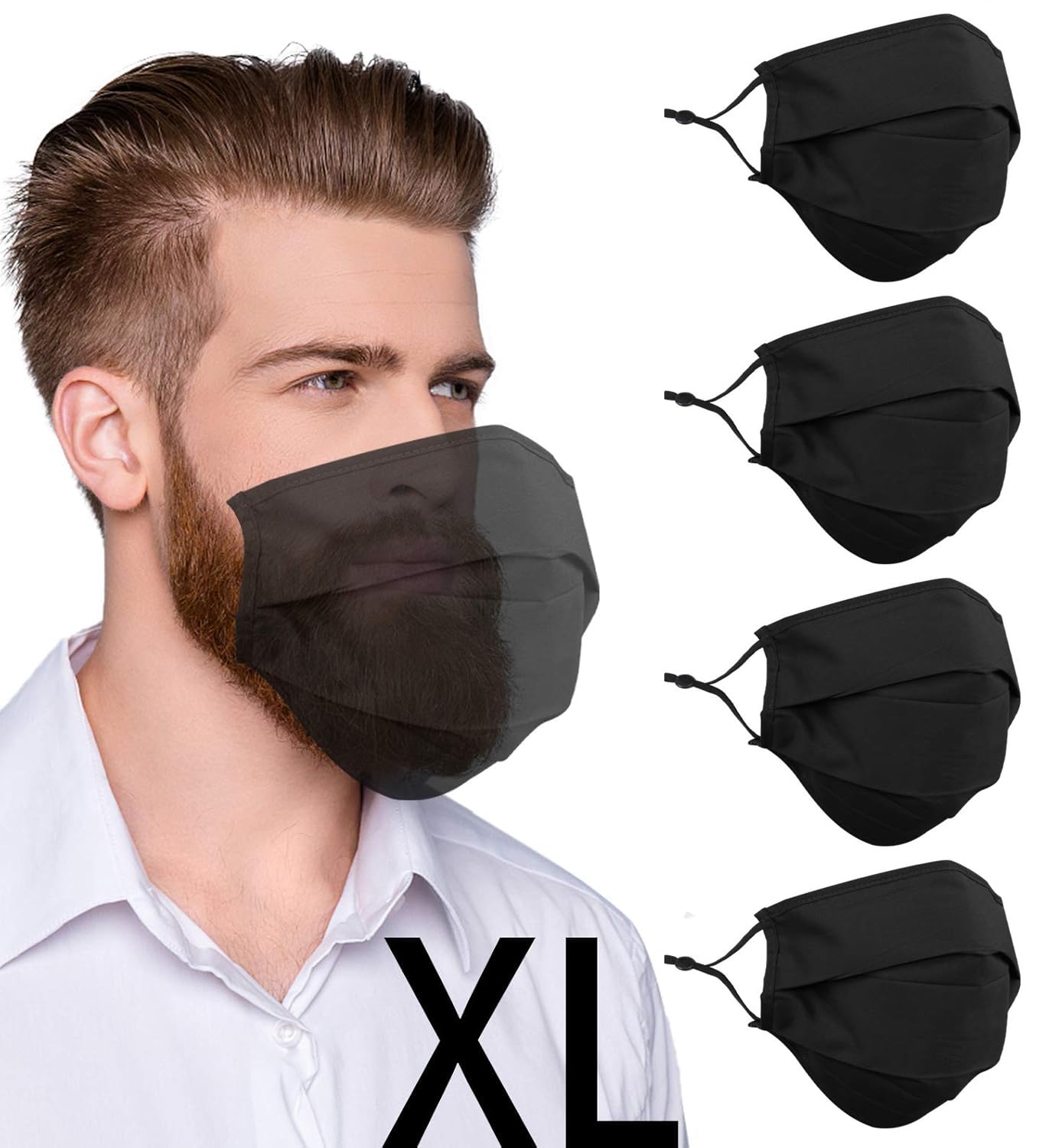 Extra Large Face Masks for Men Adults with Big/Beard Face
