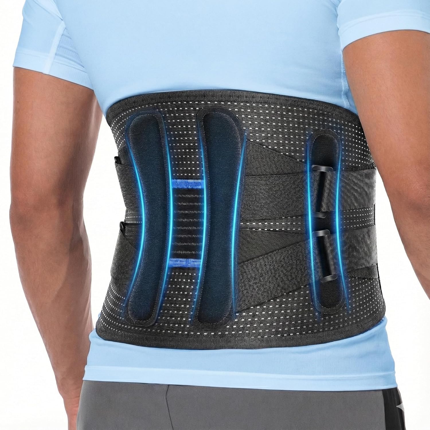 Fit Geno Back Brace for Lower Back Pain Men & Women: Adjustable Lumbar Support Brace for Pain Relief
