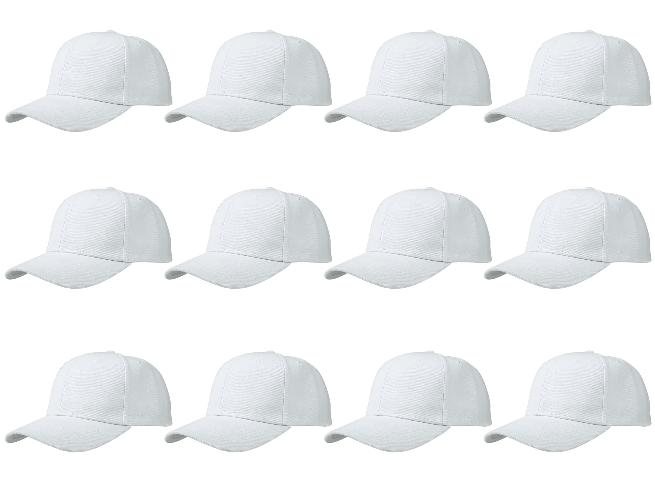 Gelante Plain Blank Baseball Caps Adjustable Back Strap Wholesale LOT 12 PC'S
