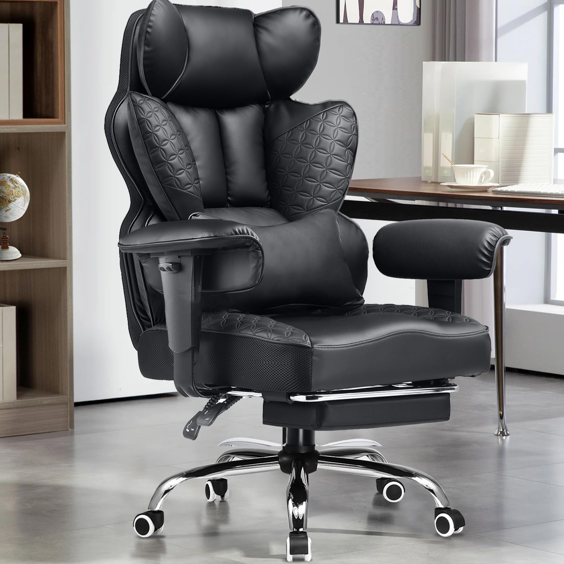 GTPLAYER Big and Tall Gaming Chair 400lbs Heavy Duty Office Chair with Foot