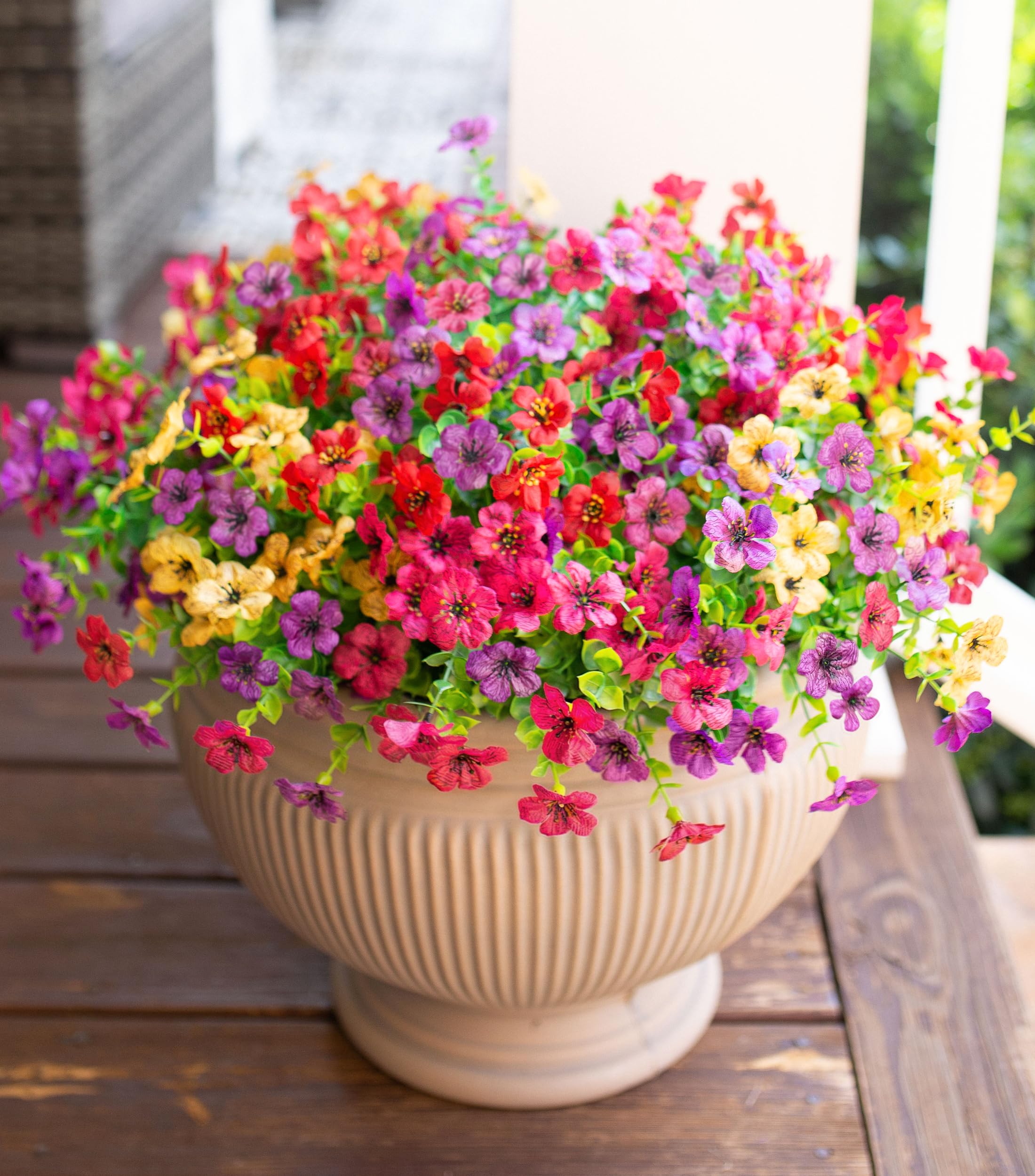 HyeFlora Artificial Flowers for Outdoor Indoor Garden Home Decoration