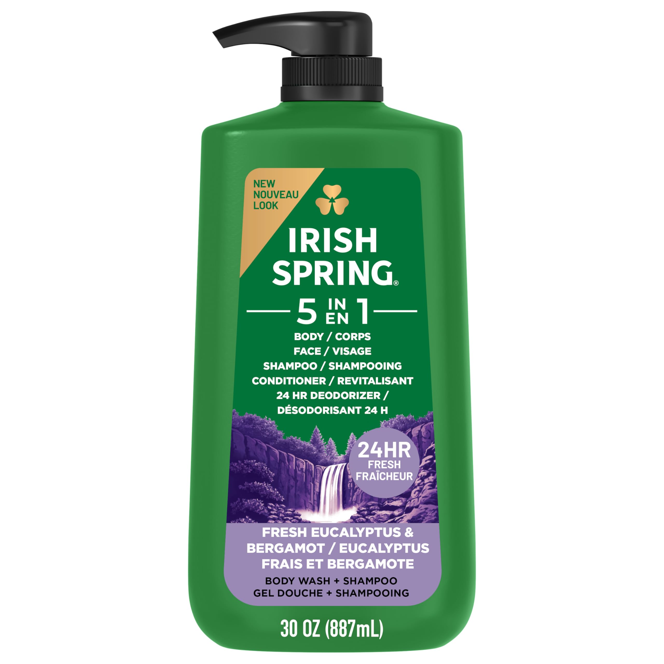 Irish Spring 5 in 1 Moisturizing Body Wash for Men