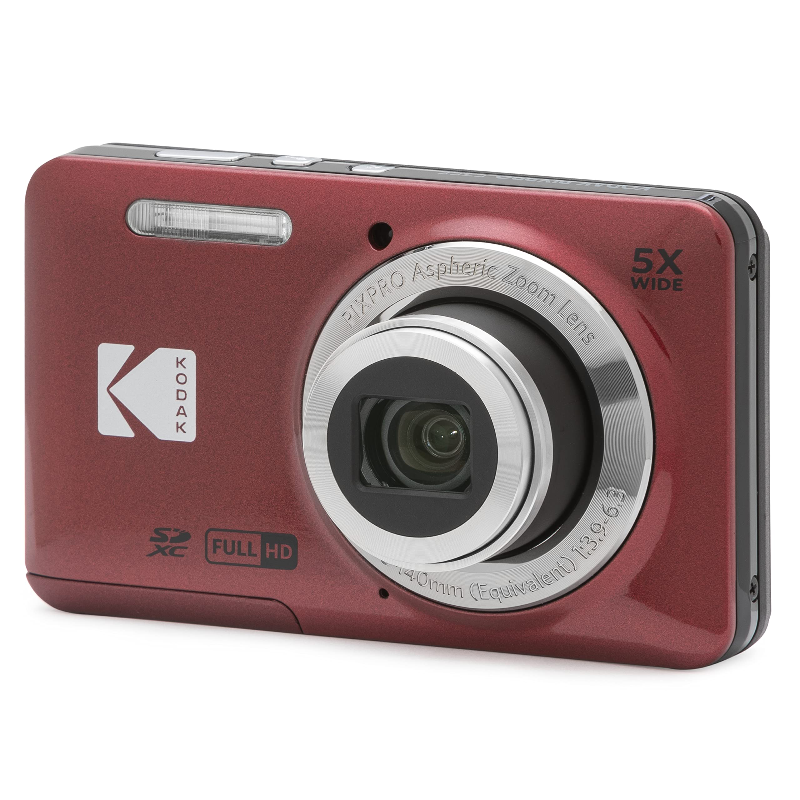 Kodak PIXPRO FZ55-RD 16MP Digital Camera 5X Optical Zoom 28mm Wide Angle 1080P