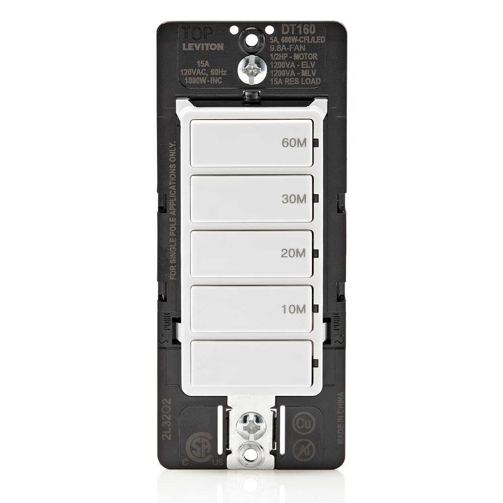 Leviton Countdown Timer Switch for bathroom fan and household lights