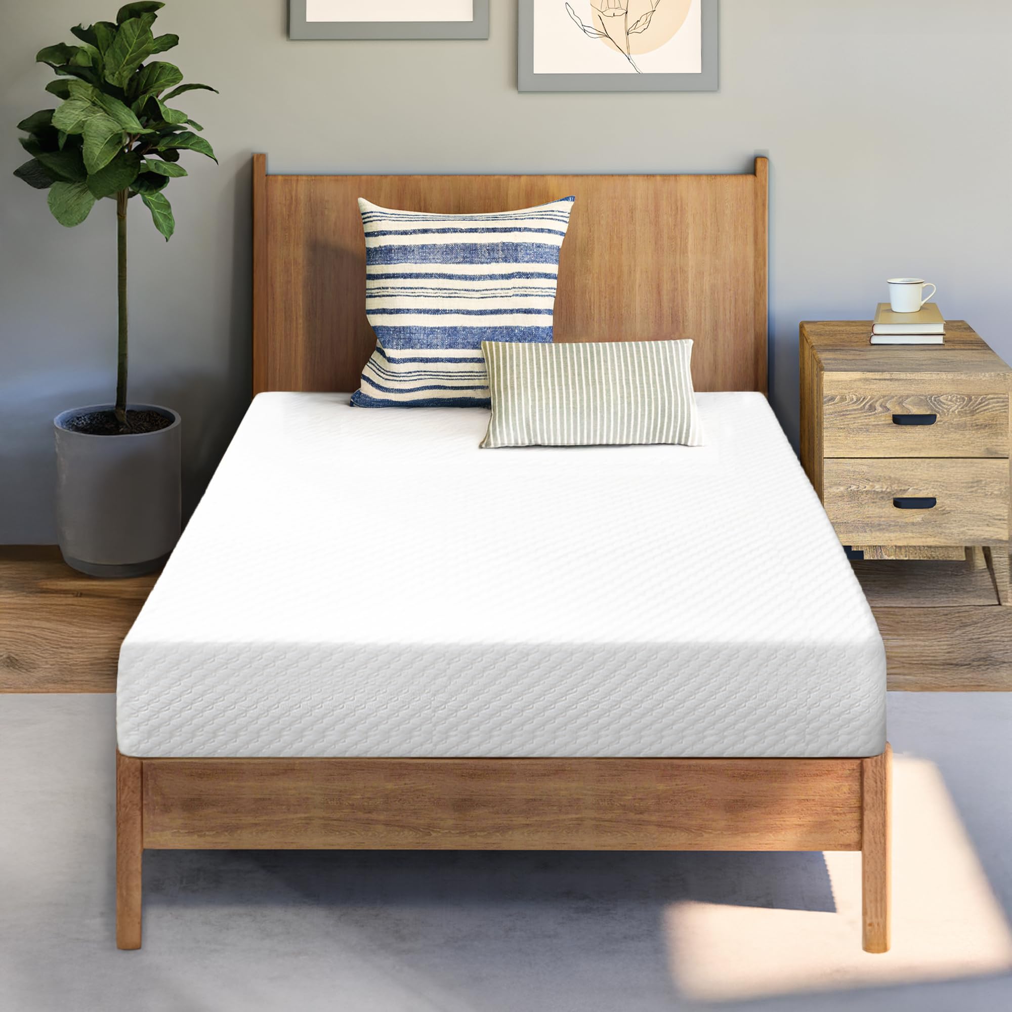 Neo Sleep 5 Inch Twin Cooling Gel Memory Foam Mattress for Cool Sleep Medium