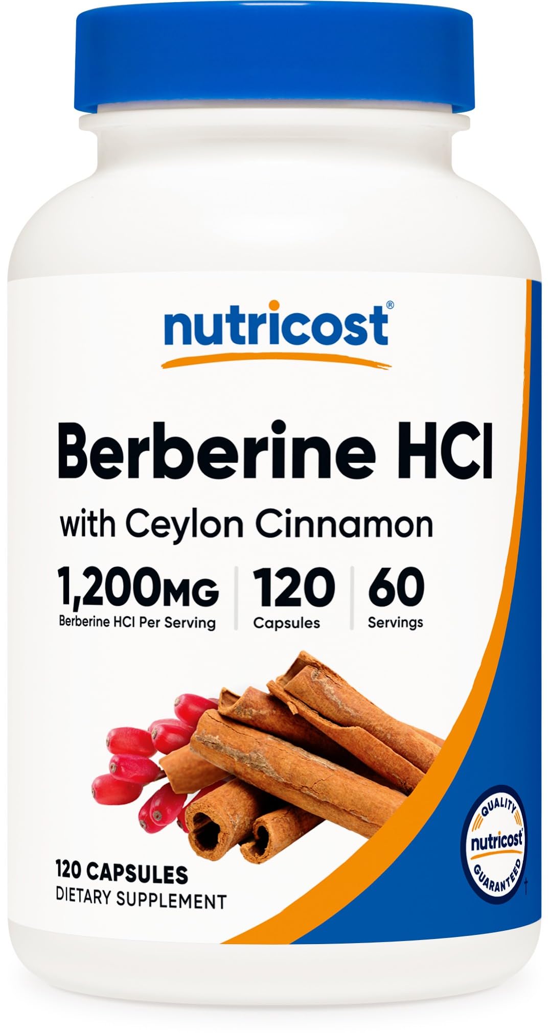 Nutricost Berberine HCl with Ceylon Cinnamon Capsules