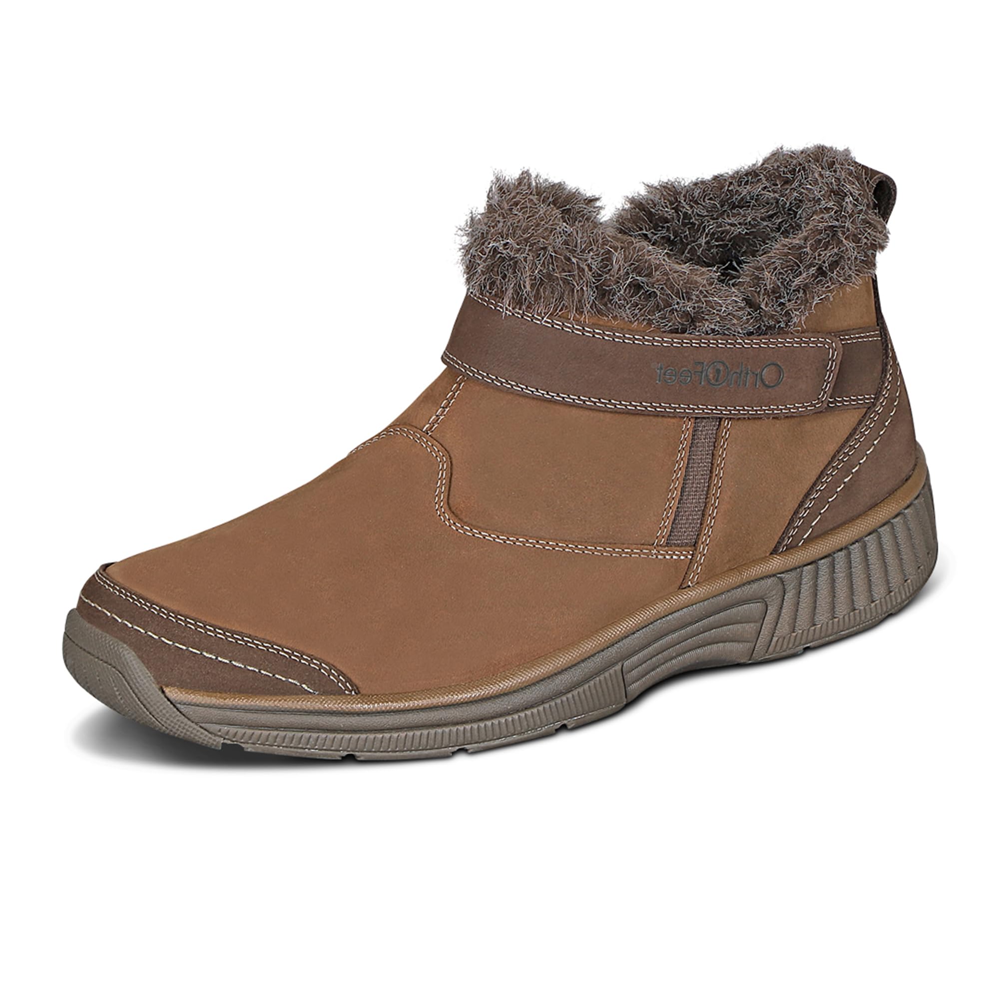 Orthofeet Women's Orthopedic Siena Water-Repellent Slip-Resistant Leather Boot