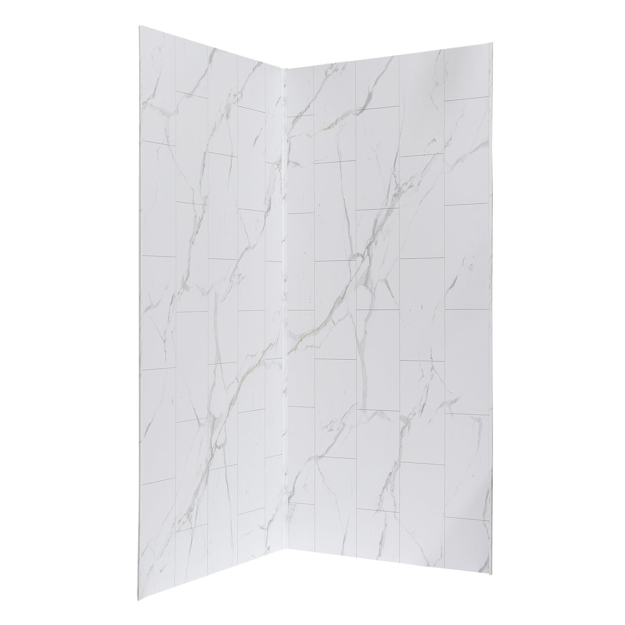 Palisade 78in x 36in x 36in Waterproof Vinyl Corner Shower Surround Kit
