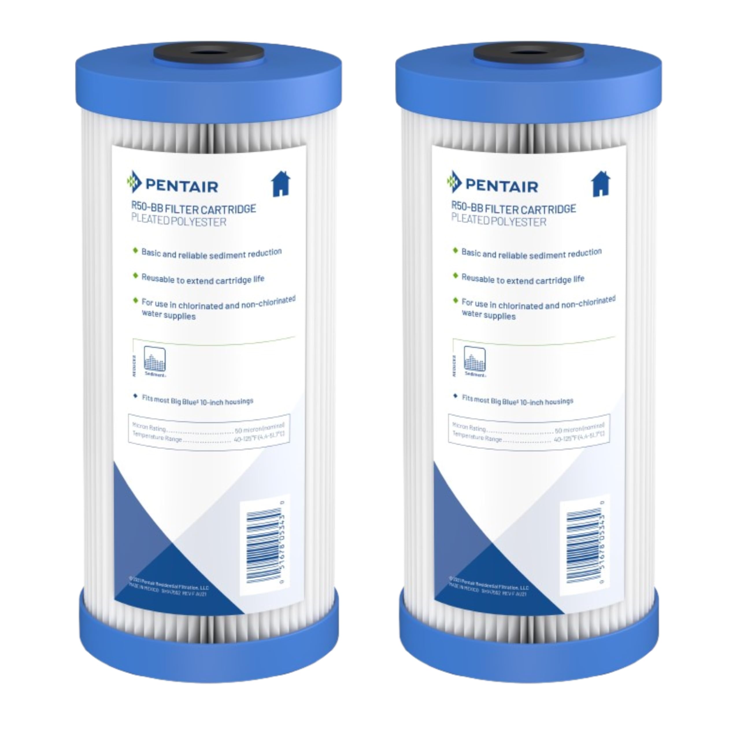 Pentair Pentek R50-BB Big Blue Sediment Water Filter