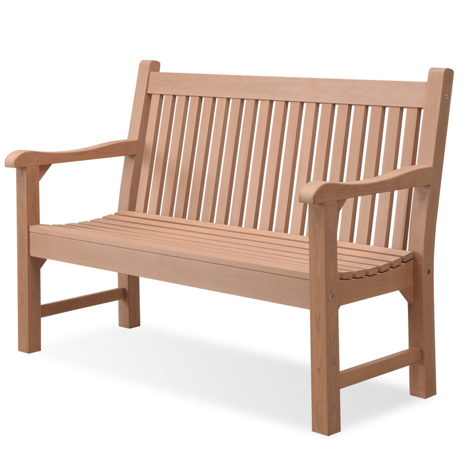 Psilvam 2-Person Poly Lumber Outdoor Bench with 700 Lbs Weight Capacity –