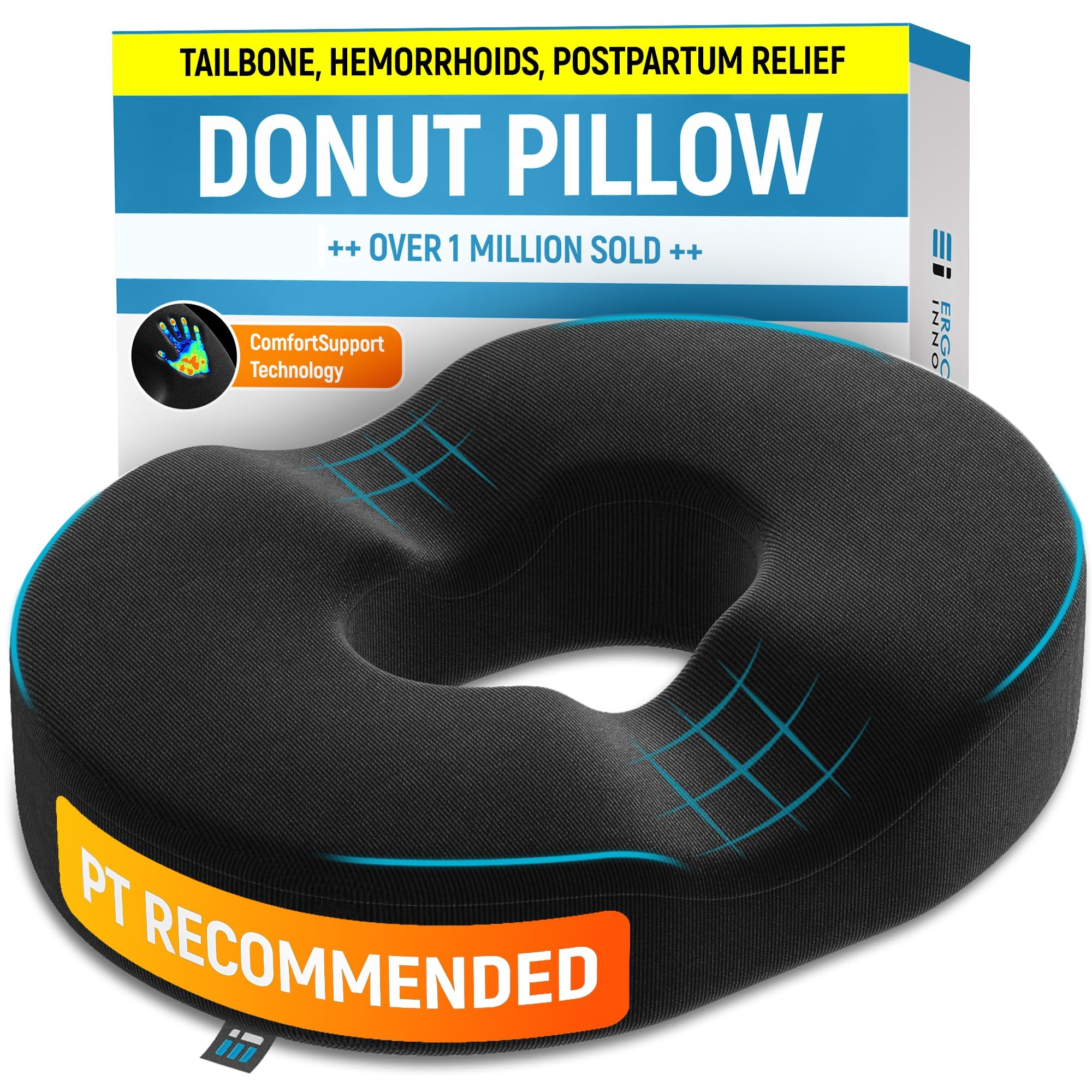 PT ENDORSED Donut Pillow for Tailbone Pain Relief