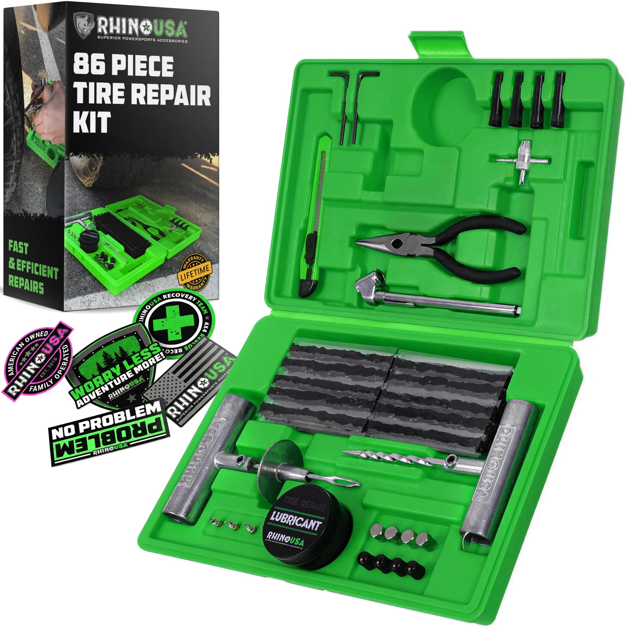Rhino USA Compact Tire Repair Kit