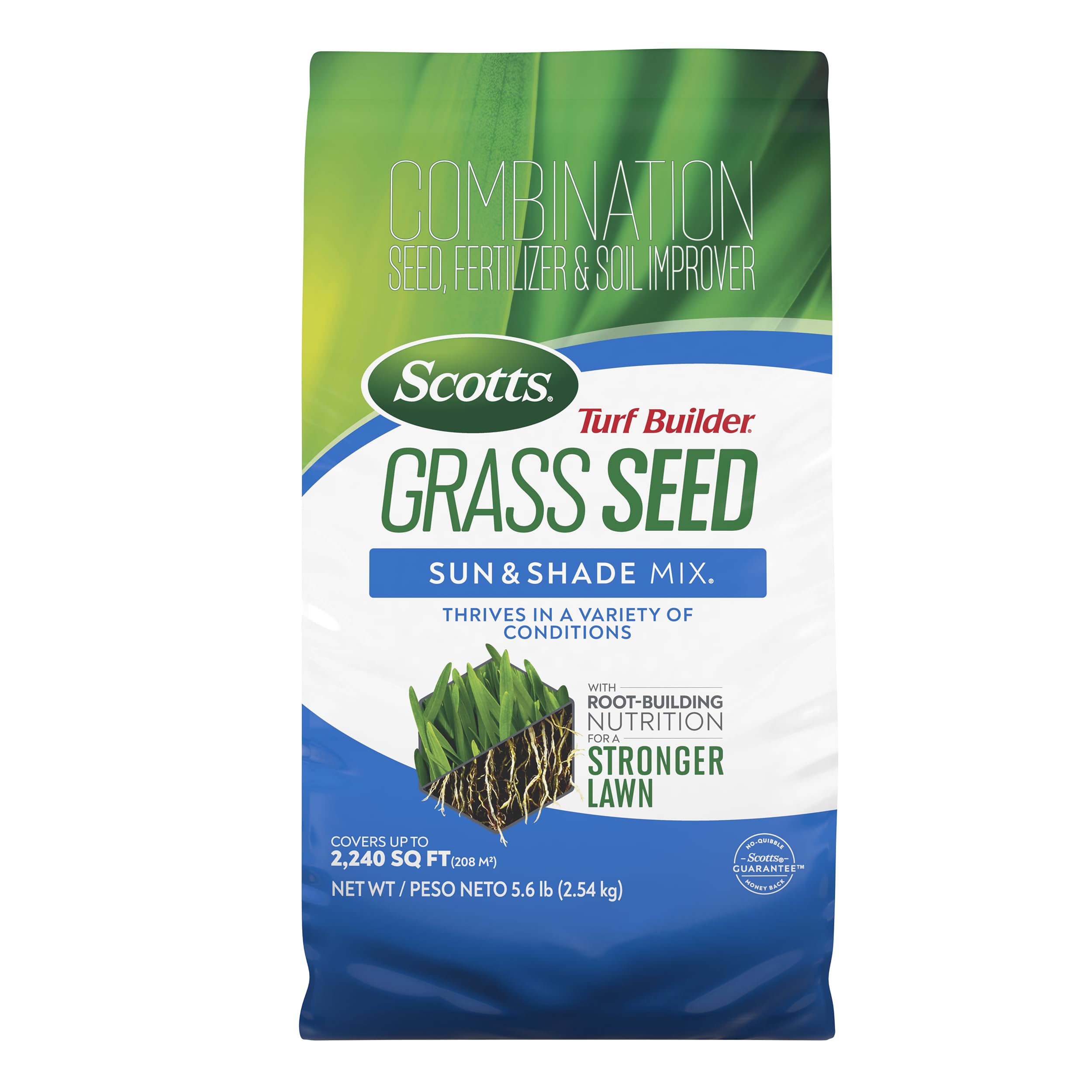 Scotts Turf Builder Grass Seed Sun & Shade Mix with Fertilizer and Soil Improver