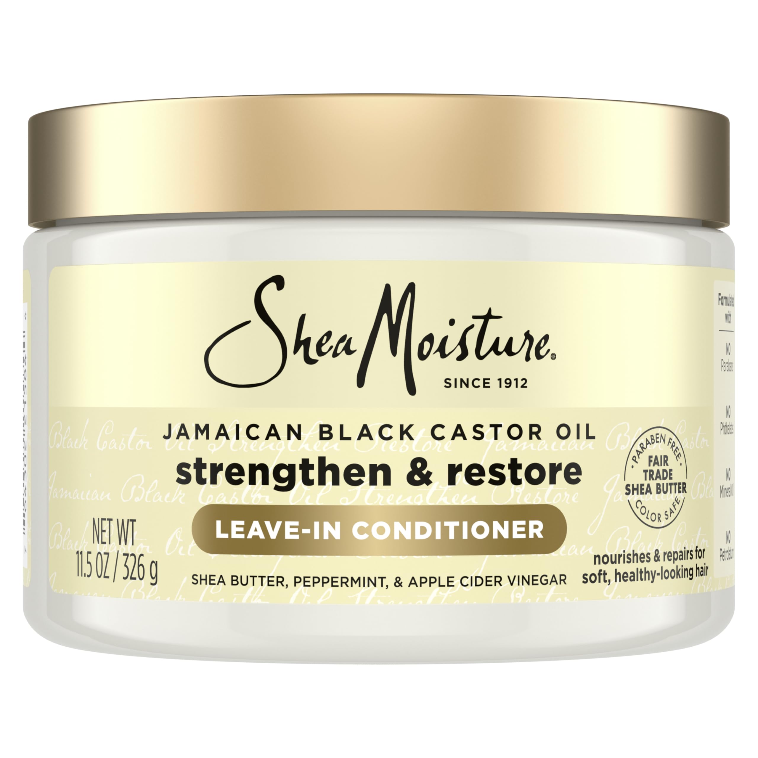 SheaMoisture Jamaican Black Castor Oil Leave In Conditioner 100% Pure Jamaican