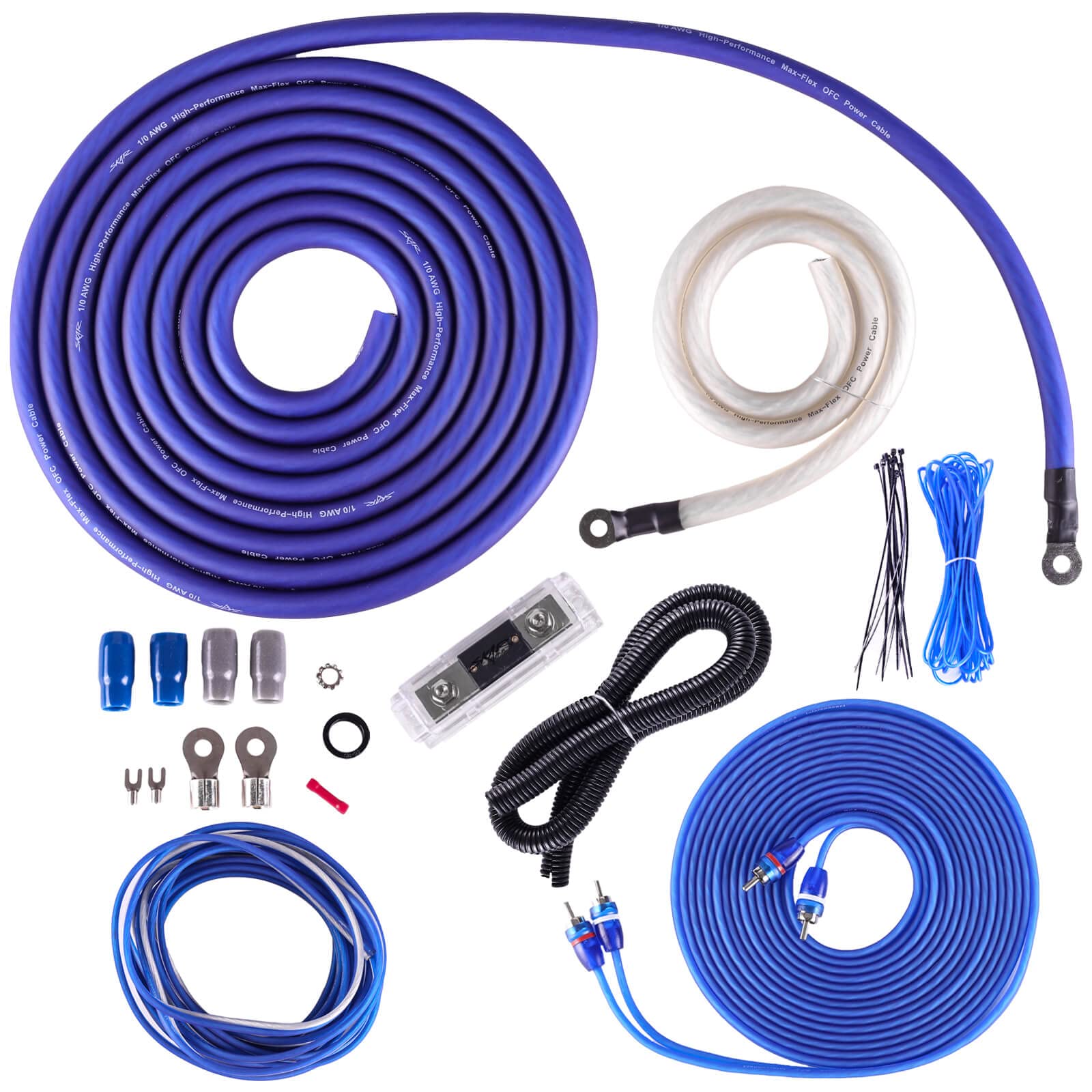 Skar Audio 1/0 Gauge OFC Complete Amplifier Installation Wiring Kit