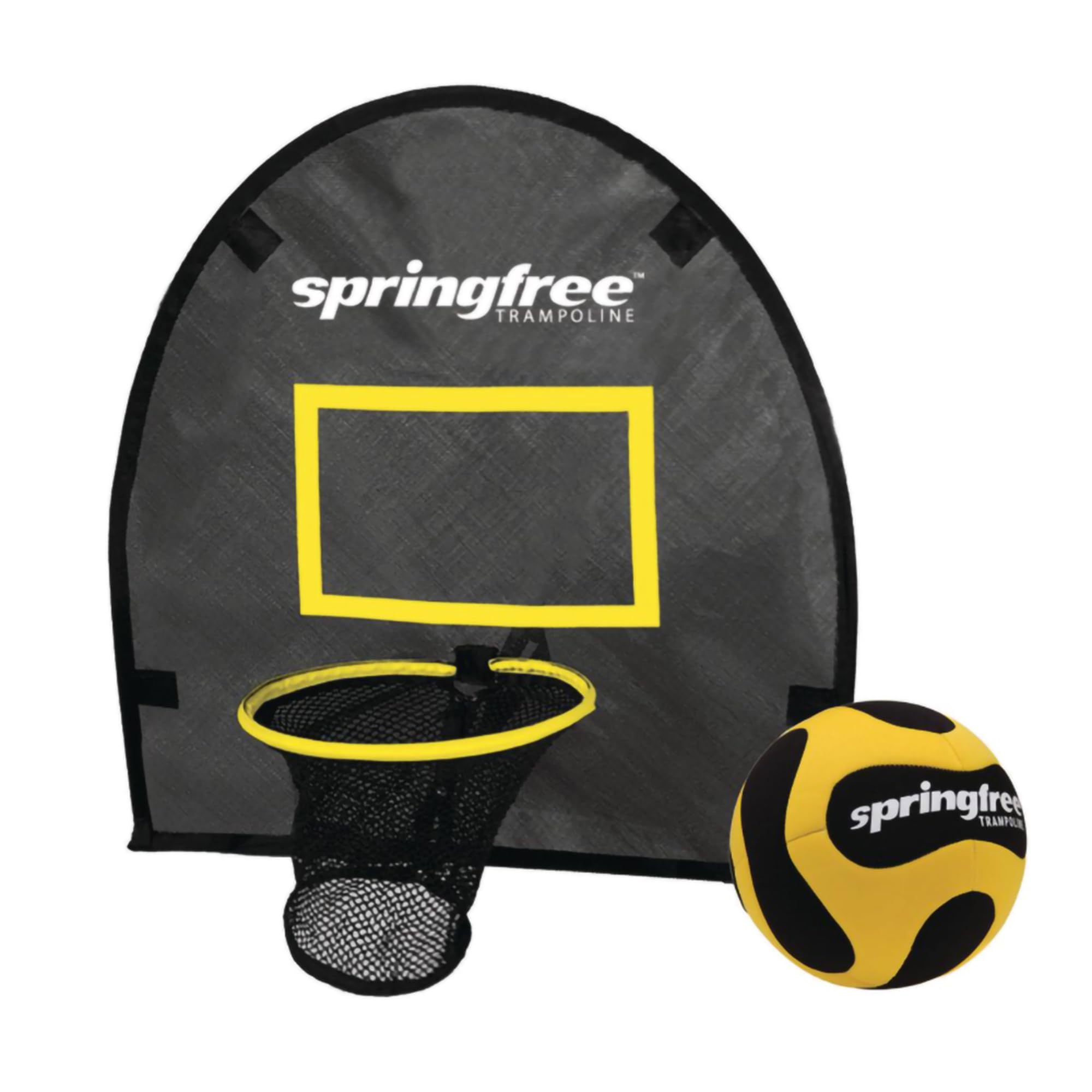 Springfree FlexrHoop Basketball Hoop Attachment for Trampolines with Ball & Pump