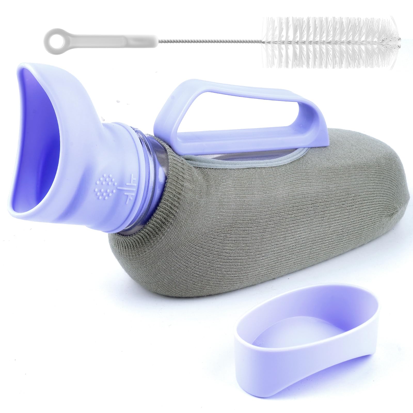Urinal for Women - 40oz/1200ml Large Capacity Leakproof Pee Bottle with Knitted