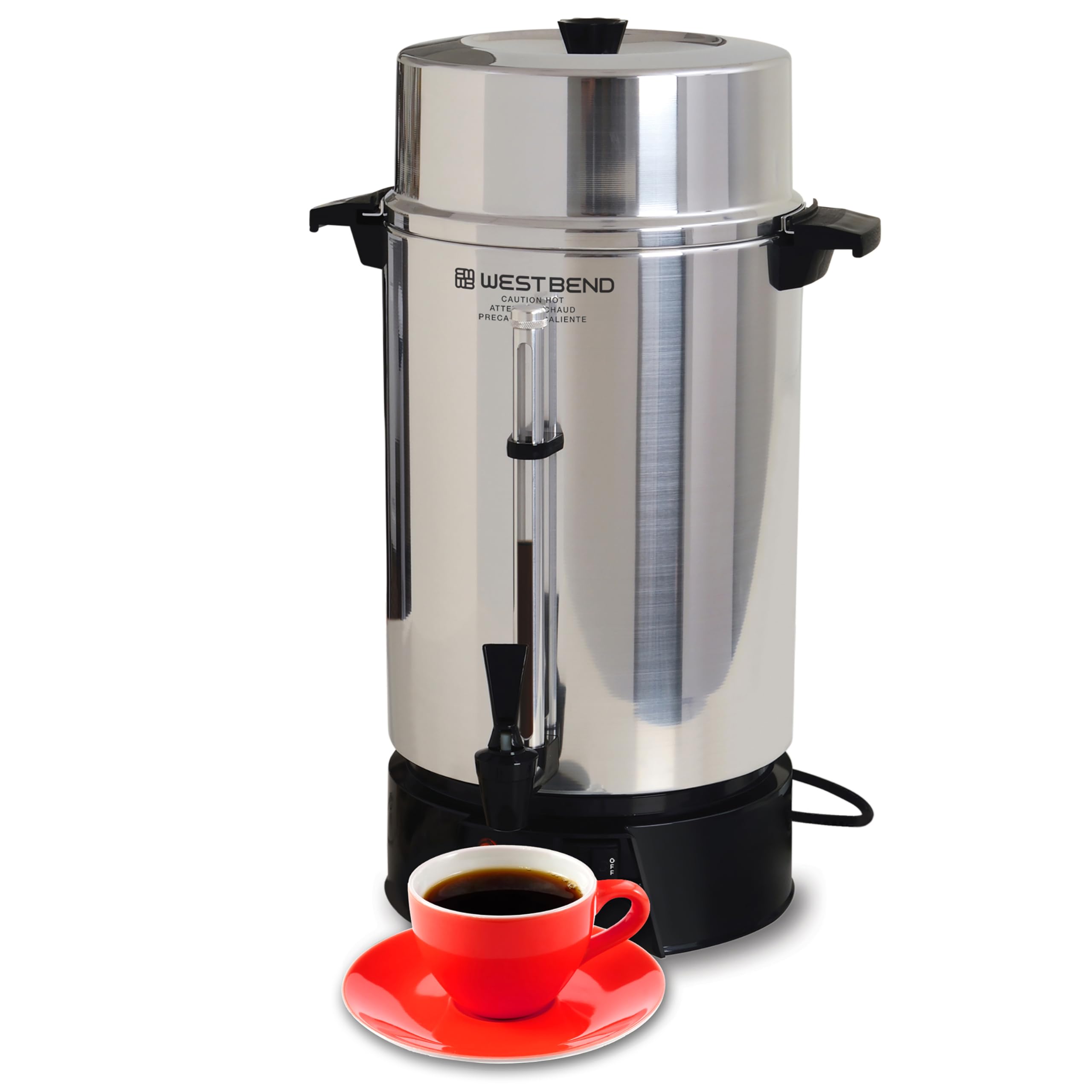 West Bend 33600 Coffee Urn Commercial Highly-Polished Aluminum NSF Approved