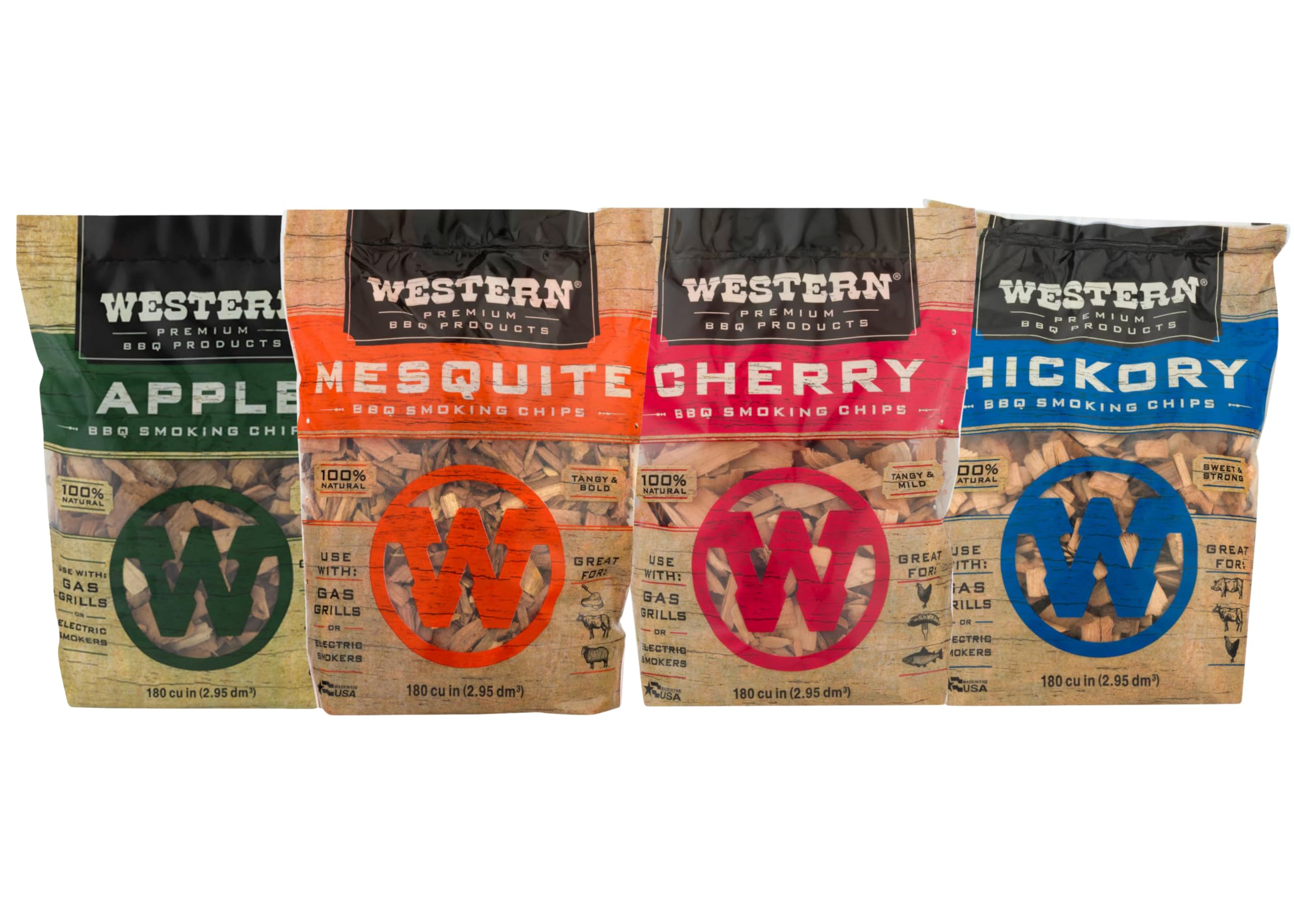 Western BBQ Smoking Wood Chips Variety Pack