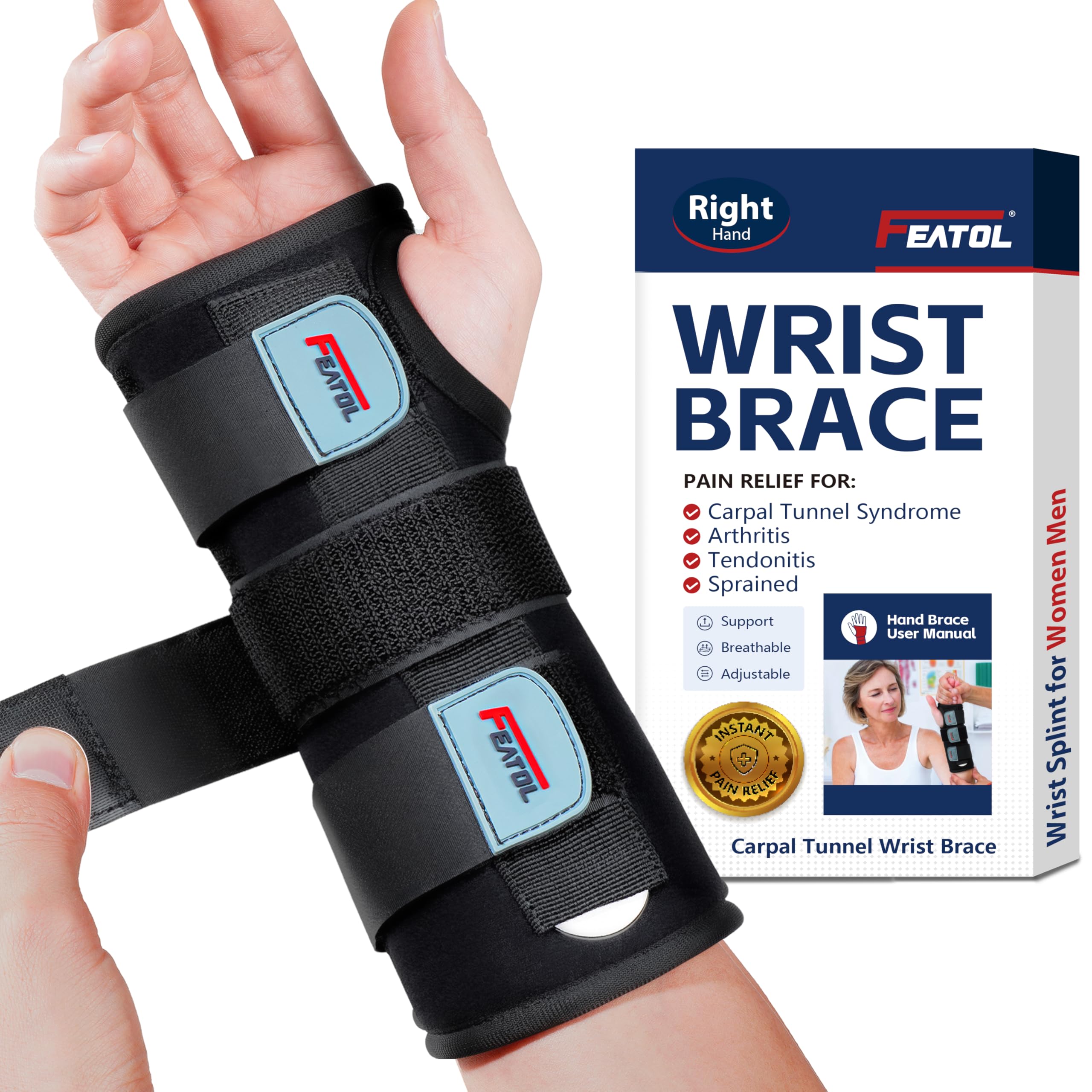 FEATOL Wrist Brace Hand Brace