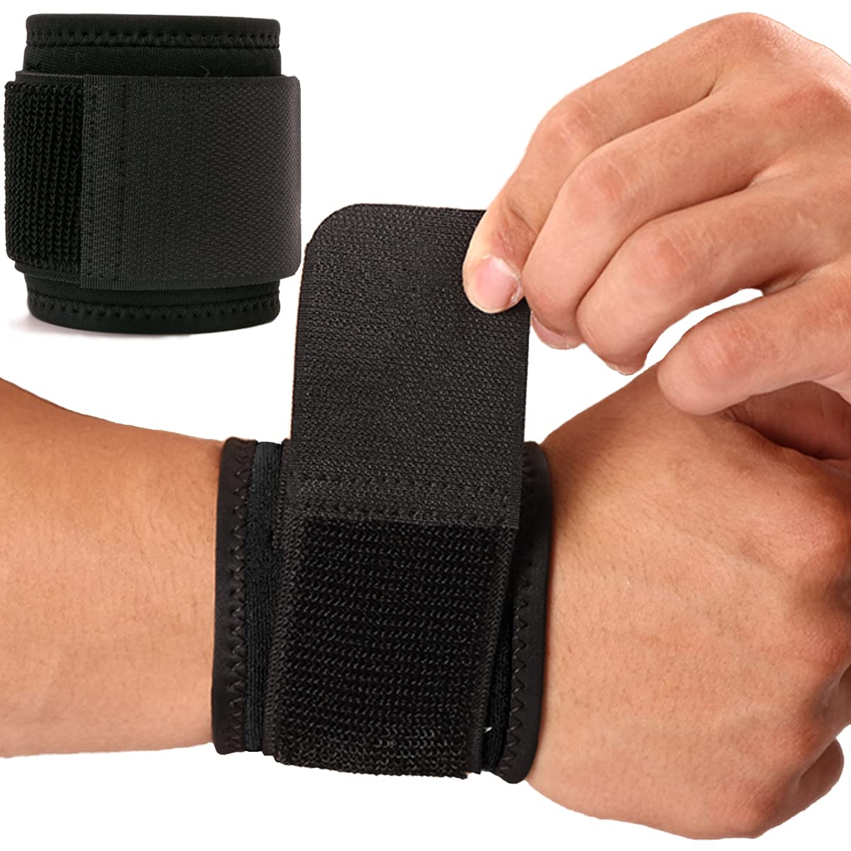 Wrist Brace, 2 PACK Wrist Wraps for Carpal Tunnel for women and men. Wrist Straps for Weightlifting